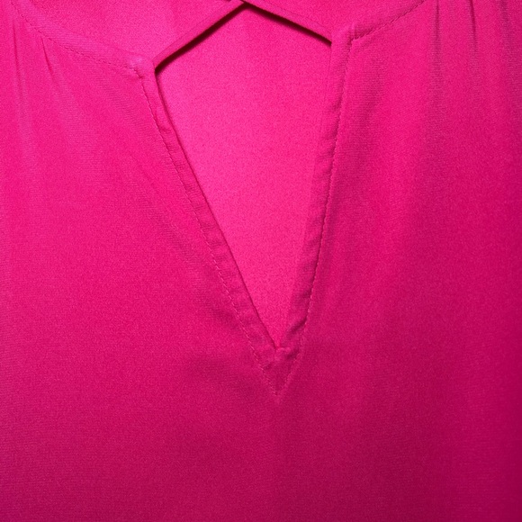 Express Red Crisscross V-Neck Blouse - Picture 9 of 9